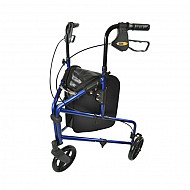 Alluminium 3-wiel rollator Blauw