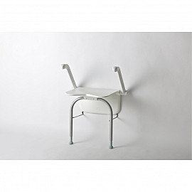 Etac Relax douchezitting met armsteunen en steunpoten wit
