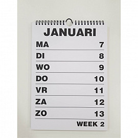 Grootletter Weekkalender A4